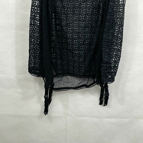 Victoria Secret Lace Corset bustier garter straps sz 36C padded bra allover lace - Picture 15 of 16